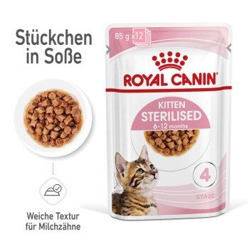 ROYAL CANIN KITTEN STERILISED in Soße 12x85 g