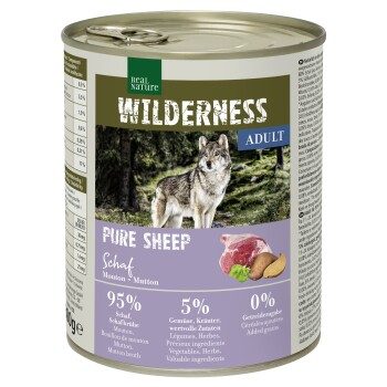 REAL NATURE WILDERNESS Nassfutter für Hunde Adult Pure Sheep, Schaf 12x800 g