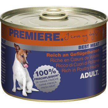 PREMIERE Best Meat Adult Geflügelherzen 12x185 g