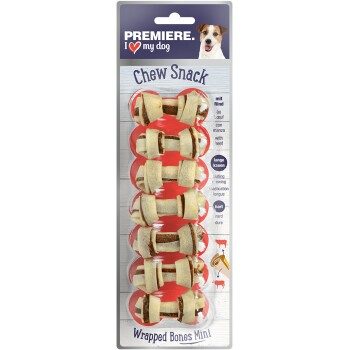 PREMIERE Chew Snack Wrapped Bones Mini Rind 7 Stück