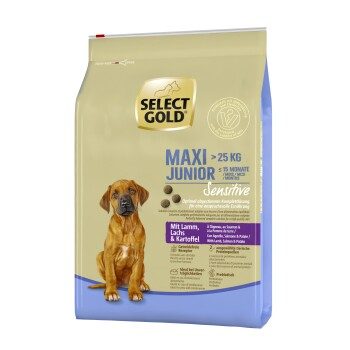 SELECT GOLD Sensitive Maxi Junior Lamm/Lachs/Kartoffel Lamm mit Lachs und Kartoffel 4 kg