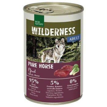 REAL NATURE WILDERNESS Nassfutter Hund Adult Pure Horse, Pferd 24x400 g