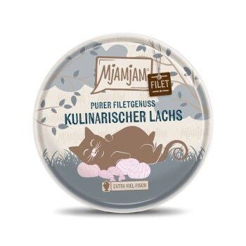 MjAMjAM Nassfutter Katze Adult, Purer Filetgenuss 16x80 g Lachs