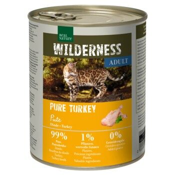 REAL NATURE WILDERNESS Nassfutter Katze, Adult Pure Turkey 24x800 g