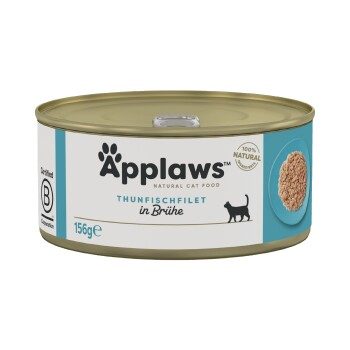 Applaws Nassfutter Katze Adult in Brühe Thunfischfilet 48x156 g