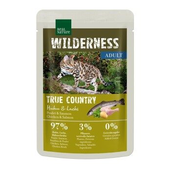 REAL NATURE WILDERNESS Nassfutter Katze, Adult, True Country 12x85 g True Country, Huhn und Lachs 12x85 g