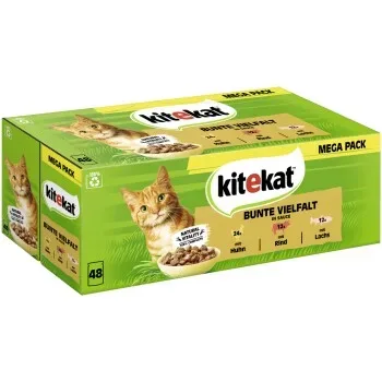 Kitekat Multipack Bunte Vielfalt in Sauce 48x85 g
