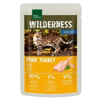 REAL NATURE WILDERNESS Nassfutter Katze, Adult Pure Turkey 48x85 g