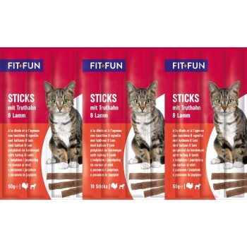 FIT+FUN fitfun Sticks Truthahn und Lamm 25x50 g