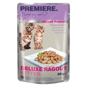 PREMIERE Deluxe Ragout Kitten Reich an Kalb 44x85 g