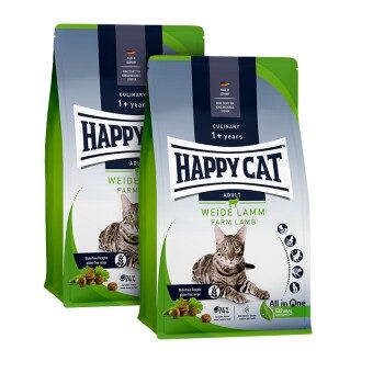 HAPPY CAT Culinary Trockenfutter Katze Adult, Weide-Lamm 2x10 kg