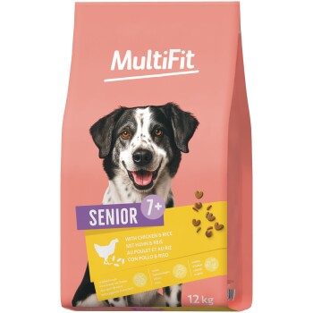 MultiFit Trockenfutter Hund Senior Huhn und Reis 12 kg