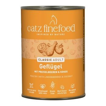 Catz finefood Nassfutter Katze Classic Adult mit Geflügel 24x400 g