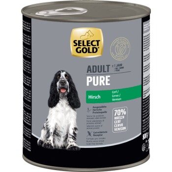 SELECT GOLD Pure Adult Hirsch 12x800 g