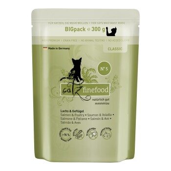 Catz finefood Nassfutter Katze Classic Adult No. 05 Lachs und Geflügel 12x300 g