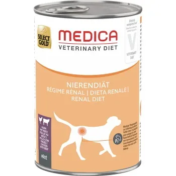 SELECT GOLD Medica Nassfutter Hund Adult Nierendiät, Huhn mit Rind 12x400 g