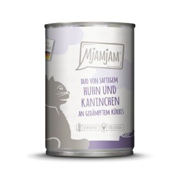 MjAMjAM Nassfutter Katze Adult, Duo 6x400 g Huhn und Kaninchen