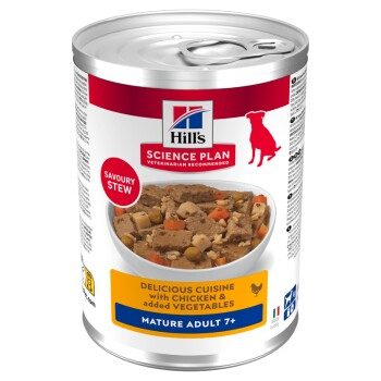Hill's Science Plan Nassfutter Hund, Mature Adult, Ragout, mit Huhn und zugefügtem Gemüse 12x363 g