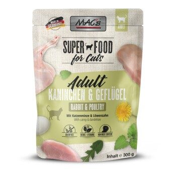 MAC's Nassfutter Katze Adult Kaninchen und Geflügel 6x300 g