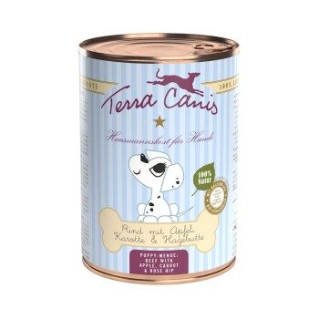 Terra Canis Welpe 6x400g Rind mit Apfel, Karotte und Hagebutte