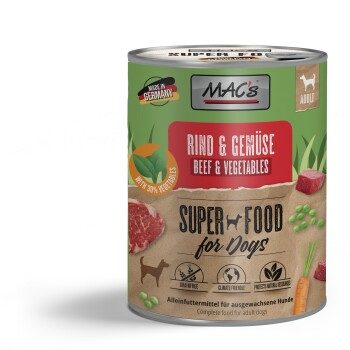 MAC's Nassfutter Hund Adult Rind und Gemüse 6x800 g