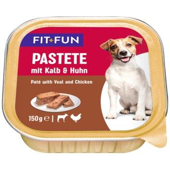 MultiFit FIT+FUN Pastete Kalb und Huhn 12x150 g