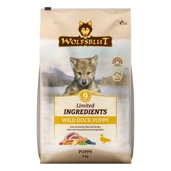 WOLFSBLUT Limited Ingredients Trockenfutter Hund, Puppy, Wild Duck 9 kg