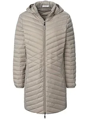 Daunen-Long-Steppjacke Peter Hahn beige
