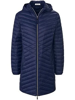 Daunen-Long-Steppjacke Peter Hahn blau