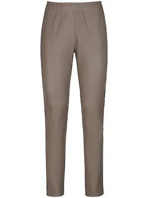 High Waist-Lederleggings Peter Hahn Eternal beige