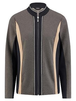 Jersey-Jacke Stehkragen Peter Hahn schwarz