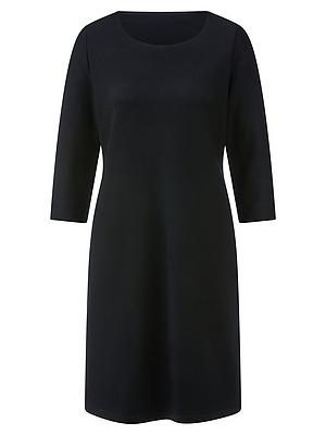 Jersey-Kleid Rundhals-­Ausschnitt Peter Hahn schwarz