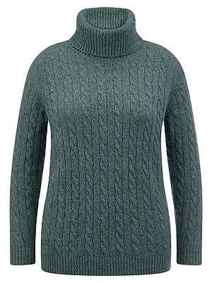 Rollkragen-Pullover Emilia Lay türkis
