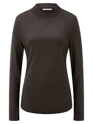Shirt Stehkragen Peter Hahn braun