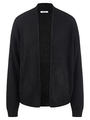 Strickjacke aus Seide und Kaschmir Peter Hahn schwarz