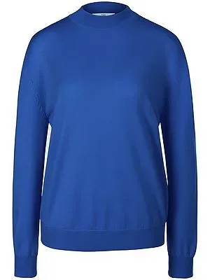 Pullover aus 100% Schurwolle Biella Yarn Peter Hahn blau