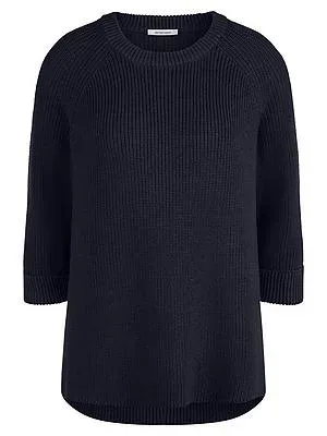 Long-Pullover aus 100% SUPIMA®-­Baumwolle Peter Hahn blau