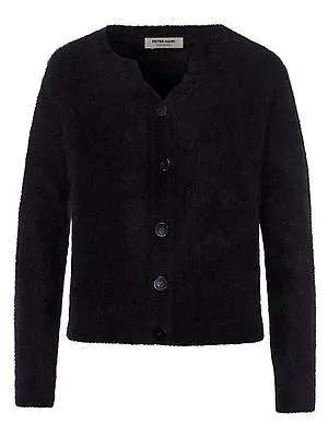 Strickjacke aus 100% Kaschmir Peter Hahn schwarz