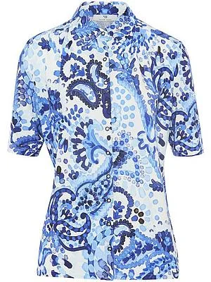 Jersey-Bluse Peter Hahn blau