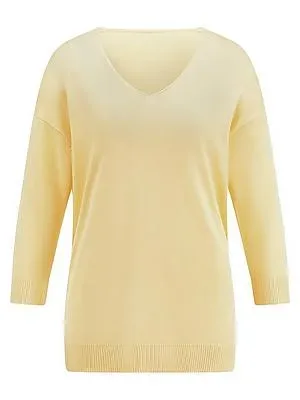 V-Pullover 3/4-Arm Emilia Lay gelb