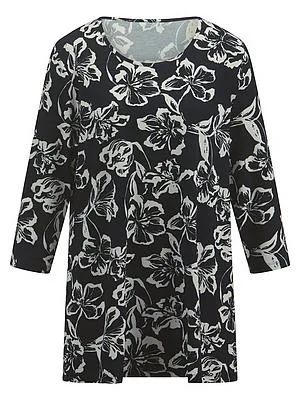 Rundhals-Shirt 3/4-Arm Emilia Lay schwarz