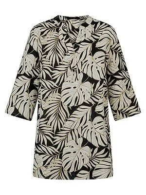 Long-Bluse 3/4-Arm Emilia Lay schwarz