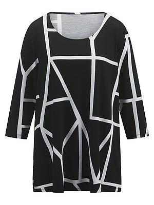 Rundhals-Shirt 3/4-Arm Emilia Lay schwarz