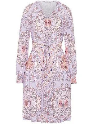 Kleid V-Ausschnitt Uta Raasch multicolor