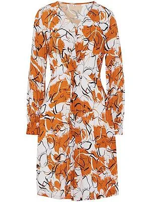 Kleid V-Ausschnitt Uta Raasch braun
