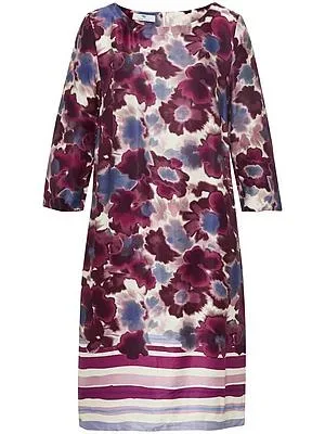 Kleid Rundhals-Ausschnitt Peter Hahn lila