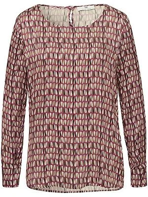 Bluse Rundhals-­Ausschnitt Peter Hahn pink