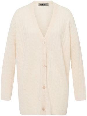 Long-Strickjacke aus 100% Kaschmir Peter Hahn beige
