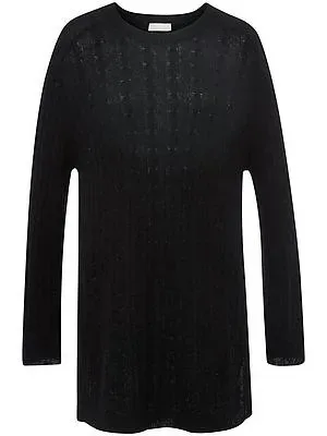 Long-Pullover aus 100% Kaschmir Peter Hahn schwarz