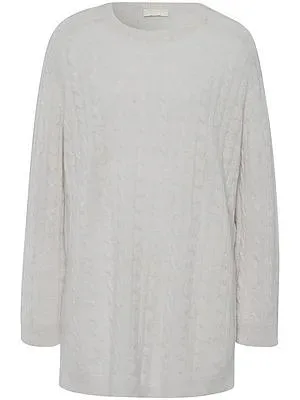 Long-Pullover aus 100% Kaschmir Peter Hahn grau